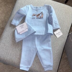 Lil Cowboy Kids Pajamas Set - Blue